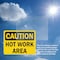 Signmission Hot Surface Sign, 3.5 in H x 5 in W, Vinyl Decal, Hot Work Area OS-2PACK-CS-D-35-L-19189 - alternate 2